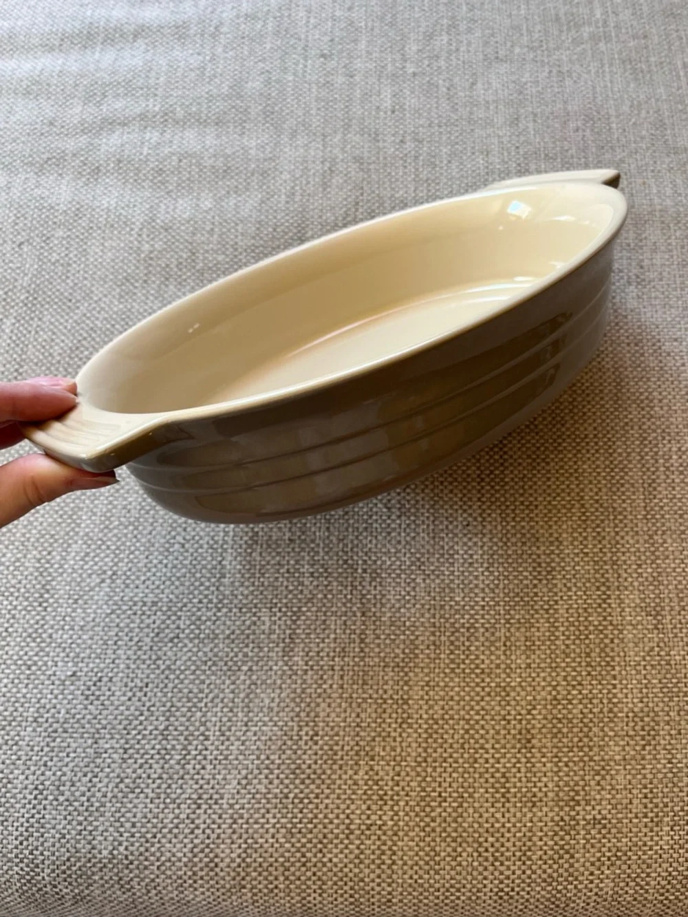 Le Creuset Stoneware Oval Dish Pan Mist Grey 27 cm